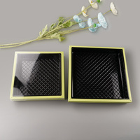 Boîte à pâtisserie transparente personnalisée en PET avec insert, emballage jetable pour boulangerie, dessert, collation, chocolat, impression avec laminage mat