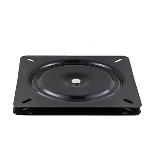 Base rotative pour table à manger 300x300 demi-perles noires en acier laminé à froid, design moderne et durable - Product Image 2
