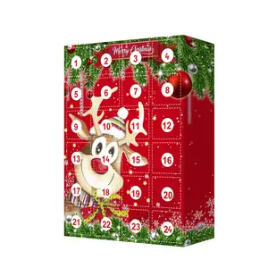 Calendário de Advento personalizado vazio Natal 24 dias Caixa de Calendário de Advento vazio Caixa de Presente de Luxo personalizada
