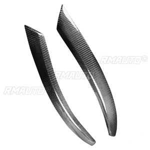 1 par de cubiertas decorativas para faros delanteros de coche, de fibra de carbono real, para Audi A6 C6 2004 2005 2006 2007 2008 2009 2010 2011 - Product Image 2