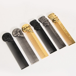 Peignes à moustache de poche en alliage de zinc personnalisés personnalisés <span class=keywords><strong>barbe</strong></span> coiffeur peigne de <span class=keywords><strong>coiffure</strong></span> coiffures - Product Image 4