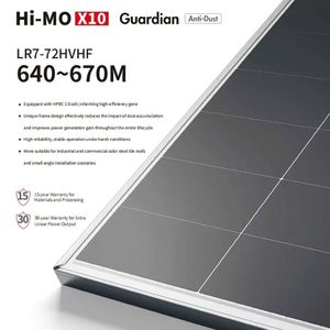 Paneles Solares Fotovoltaicos LONGi Hi-MO X10 LR7-72HVHF de Vidrio Simple Antipolvo de Alta Eficiencia para Uso en Exteriores, Hogar y Camping - Product Image 2