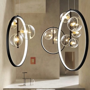 Modern Nordic Designer Sample Bedside for Staircase Bedroom Minimalist <b>Dining</b> Table Bubble Pendant <b>Light</b> for Tea Room Bar Middle - Product Image 1