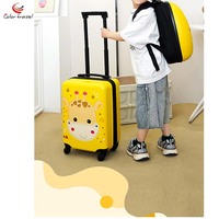 Valise Enfants à 4 Roues Bagage Cabine pour Enfants Chariot de Voyage pour Extérieur et Déplacements