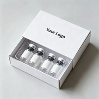 Lot de 4 flacons ampoule en verre avec boîte en carton et support en plastique pour emballage de flacons de 3 ml – Vente en gros