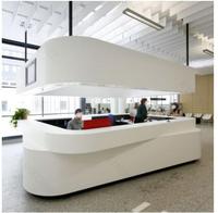 Petit meuble de bureau moderne, caisse, en pierre, comptoir, réception, 1 pièce