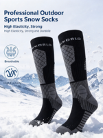 Chaussettes de ski professionnelles épaisses et chaudes, chaussettes longues, chaussettes thermiques pour l'automne et l'hiver, pour le snowboard et le ski