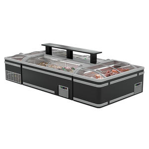 Congélateur <span class=keywords><strong>coffre</strong></span> profond pour aliments froids avec vitre sur le dessus, congélateur incurvé AHT, congélateur îlot, réfrigérateur à vendre avec LED colorées - Product Image 5