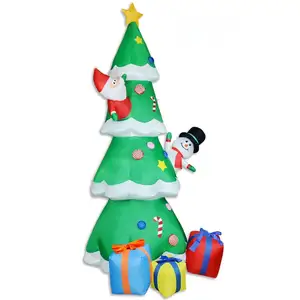 Nova árvore De Natal Inflável Com Decoração De Festa De Natal Led Árvore De Natal Inflável Gigante