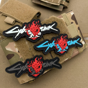 สต็อกพร้อมส่ง แผ่นแปะ PVC ลาย Cyberpunk รูปสามเหลี่ยม <span class=keywords><strong>3</strong></span> มิติ นูนแบบนิ่ม ยางยืดติดแบบ Hook and Loop ปรับแต่งได้ ตราสัญลักษณ์สร้างแรงบันดาลใจ - Product Image 5