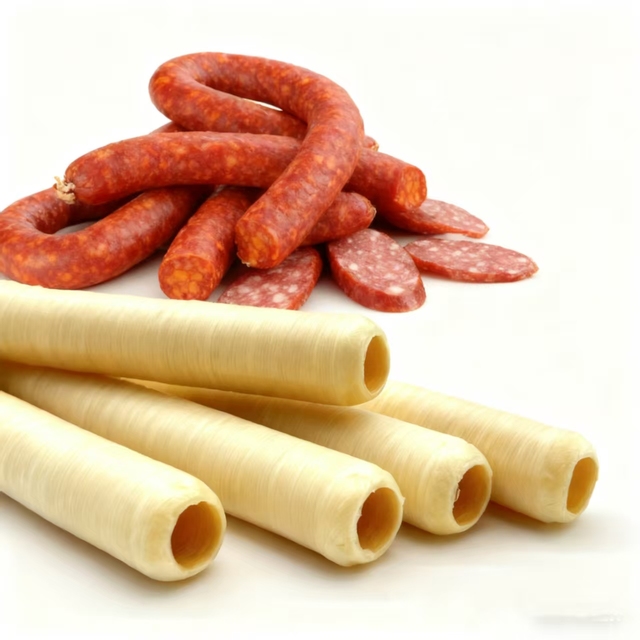 Caliber 28mm Edible Collagen Casings Food Grade Soft OEM Sausage Casing