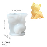 Molde de silicona 3D ecológico y apto para mascotas (perros y gatos) para velas, manualidades modernas de animales y recuerdos de mascotas para el hogar