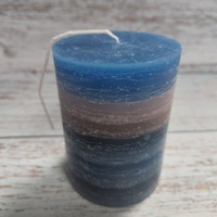 Bougie parfumée à motif de marbre rustique en couches de couleur dégradée Bougies de pilier Parfum pour la décoration de la maison Occasions de Noël