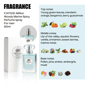 <span class=keywords><strong>Perfume</strong></span> Personalizado de 50 ml para <span class=keywords><strong>Hombre</strong></span>, Aroma Floral, Frutal, Amaderado, Marino y Especiado de Larga Duración, Feromona, Bruma Corporal y Capilar en Aerosol - Product Image 3