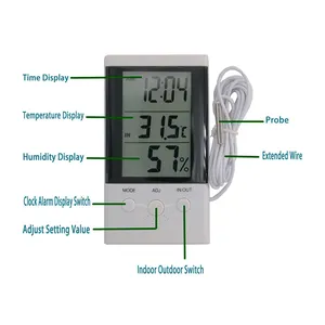 מכירה לוהטת טמפרטורת חיישן מחיר מדחום Termohigrometro מכשירי אדים Thermo מדדי לחות