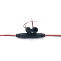 Connecteur M6 pour bande LED, 2 broches circulaires, prise mâle/femelle rapide, faisceau de câbles en PVC, connecteur de câble étanche
