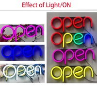 Panneau lumineux LED coloré néon ouvert signe Super lumineux Flexible LED signe coloré néon annonce signe