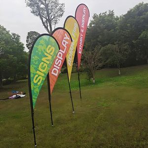 Factory Wholesale High Quality Teardrop <b>Flags</b> Digital Printed Single or Double Sided for Advertising - Product Image 3