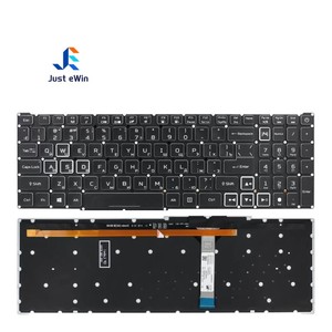 Teclado de Alta Calidad para Laptop <span class=keywords><strong>Acer</strong></span> <span class=keywords><strong>Nitro</strong></span> 5 <span class=keywords><strong>AN515</strong></span>-45/55/<span class=keywords><strong>57</strong></span> AN517-41/52/54/<span class=keywords><strong>57</strong></span>, Retroiluminación RGB, Sin Marco, Teclado en Español e Inglés (RU), Color Rojo y Blanco - Product Image 2