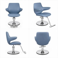 Fauteuil de Barbier Inclinable Moderne en Gros avec Bases en Chrome et Acier Inoxydable, 3 Couleurs, pour Fournitures de Salon de Coiffure – Vente Directe