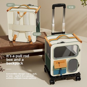 Transportín para Perros y Gatos, de Gran Capacidad, con Ruedas, Multifuncional, Mochila <span class=keywords><strong>Transparente</strong></span>, <span class=keywords><strong>Maleta</strong></span>, 7 kg - Product Image 3