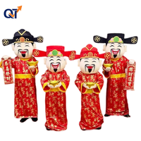 QUTENG Nouvelle Arrivée Mascotte Artisanale Costume Premium de Haute Qualité Tenue Promotionnelle Costume de Fête Mascotte de la Richesse Mascotte Mammon Adulte