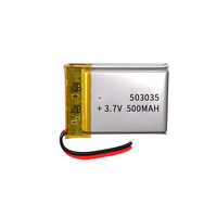 Batterie au lithium polymère 3.7v 500mAh 600mAh 503035/503040 601220-602030 pour drone, 500 cycles, -20~60