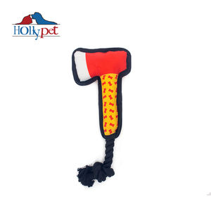 Set Perlengkapan Mainan Anjing Ramah Lingkungan Desain Baru Axe, Mainan Boneka Lembut Interaktif dengan Tali untuk Anjing - Product Image 1
