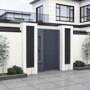 Puerta Corredera Impermeable de Aleación de Aluminio con Acabado de Diseño Postmoderno, Apertura Manual, para Casa de Campo/Patio/Villa/Garaje/Parque - Product Image 3