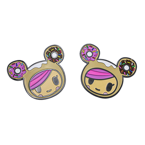 Espejo de Maquillaje de Metal con Marco de Donut Colorido y Diseño de Chica Adorable, Espejo Cosmético de Bolsillo con Aumento, Personalizado y de Alta Calidad - Product Image 2