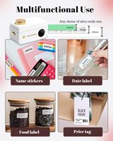 Imprimante thermique sans fil Phomemo D50 Mini Label Maker, prend en charge les étiquettes plus larges de 16 à 24 mm, machine à autocollants portable pour les petites entreprises