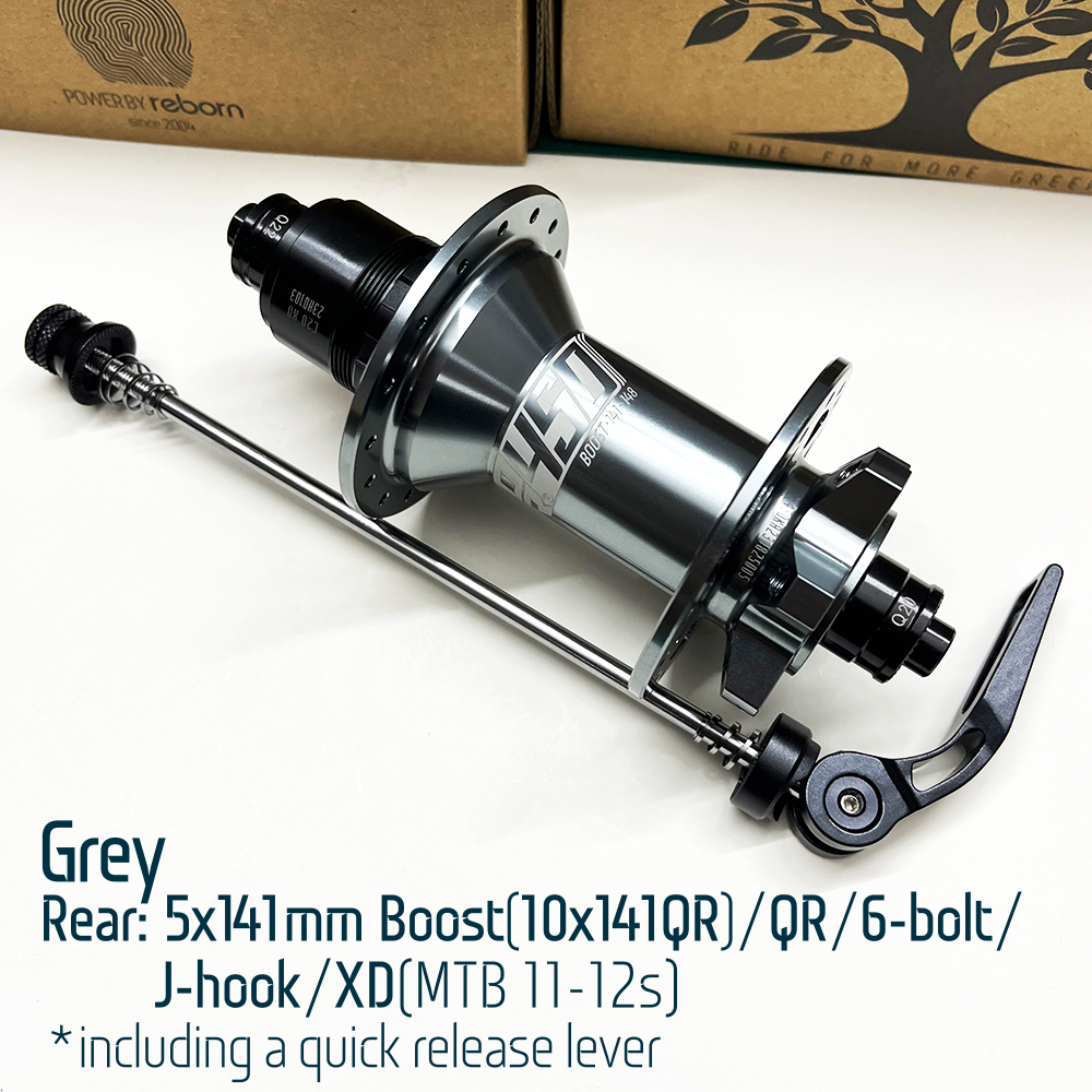 Koozer 450 Rear Hub 120 Clicks, 28H, Cr-Mo Steel Axle, HG/MS/XD