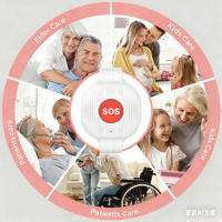 Bouton SOS WIFI Wale Tuya, bouton de panique étanche, fonctionne avec l'application d'urgence, rappel sonore plus fort pour l'utilisateur