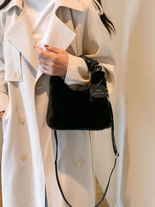 Autumn Winter New Fashion Girls Teddy Bear Plush <b>Backpack</b> <b>Small</b> Chain Zipper Crossbody Shoulder Bag Fresh Sweet Environment - Product Image 2