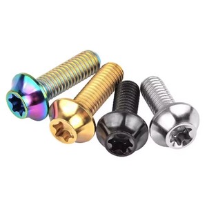 สกรูหัวแบนไทเทเนียมอัลลอยด์ M6 แบบ Torx  คลาส 10  ผิวเคลือบอะโนไดซ์  แบบไม่มีเกลียว สำหรับดัดแปลงรถจักรยานยนต์ - Product Image 1
