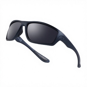 Lunettes de soleil polarisées Sport Wrap pour hommes, cyclisme, moto, gris, bleu, marron, monture PC, verres en résine, marque personnalisée, unisexe - Product Image 2