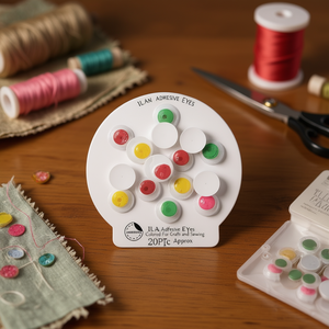 Occhi adesivi Ilan da 15 mm colorati per artigianato e cucito, circa 20 pezzi - Product Image 3