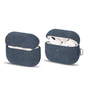 Housses de casque à la mode personnalisées en cuir Alcantara faites à la main pour <span class=keywords><strong>AirPods</strong></span> Pro 2 3 4 générations - Product Image 4
