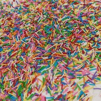 Aiguilles de sucre perlées colorées en gros pour la décoration de gâteaux, beignets et glaces avec des confettis pour gâteaux