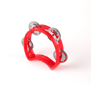 Tambourin à main <span class=keywords><strong>en</strong></span> <span class=keywords><strong>métal</strong></span> cloche <span class=keywords><strong>en</strong></span> plastique hochet balle <span class=keywords><strong>Percussion</strong></span> pour KTV fête enfant jeu jouet Instrument de musique - Product Image 2
