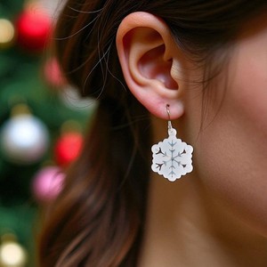 Giáng sinh loạt thả sáng bóng đầy màu sắc bông tuyết nến thiết kế dẫn ánh sáng lên thời trang <span class=keywords><strong>dangle</strong></span> Bông tai - Product Image 1