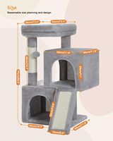 Arbre à chat d'intérieur classique confortable Sisal griffoir pompon activité brosse de Massage suspendue bois fait petits chats papier d'escalade