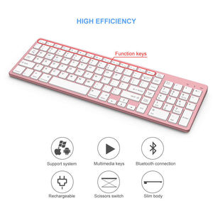 Factory Direct Sale Rechargeable Lithium Battery Universal Wireless Bluetooth 3.0 <b>Keyboard</b> for Phone Computer - Product Image 2