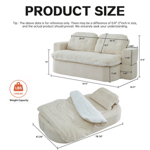 Productos Más Vendidos <span class=keywords><strong>2026</strong></span> Sofá Cama Extraíble de Tela Tamaño Individual Comprimido para Sala de Estar, Stock en EE. UU. - Product Image 6