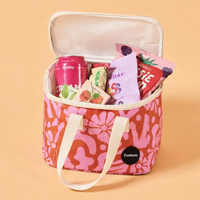 Sac isotherme pliable et portable de luxe personnalisé avec logo pour femme, idéal pour le voyage, la plage et les pique-niques, motif floral vintage, vente en gros