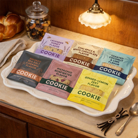 Sacs à biscuits souples de qualité alimentaire avec fenêtre, personnalisés par le fabricant, en PET/PE, thermoscellables et à encoche de déchirement