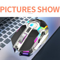 Souris de jeu RGB sans fil OEM G80, Rechargeable, muet, souris d'ordinateur sans fil