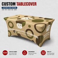 Housse de table extensible en polyester imperméable sur mesure de qualité supérieure, très demandée, pour salons professionnels