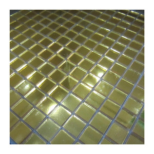 Bắt chước Vàng khảm thủy tinh phẳng/sóng vuông Màu Vàng Gạch khảm thủy tinh cho trang trí tường - Product Image 6