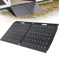 Rampe de garage JH-Mech pour tondeuse autoportée, robuste, capacité 1800 lb, 29 x 48 pouces, antidérapante, en acier noir